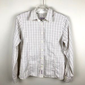 Barbour Plaid Check Button Up Shirt Size 10